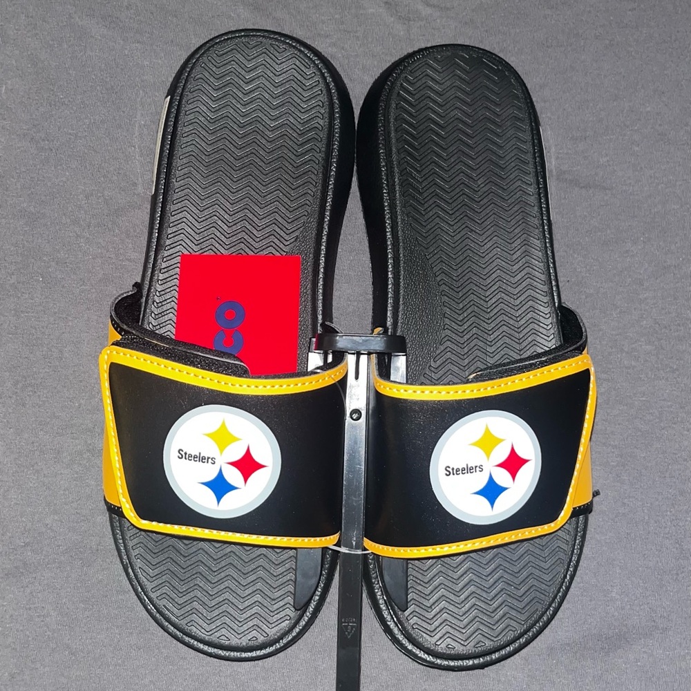 Men’s Pittsburgh Steelers Velcro Slides